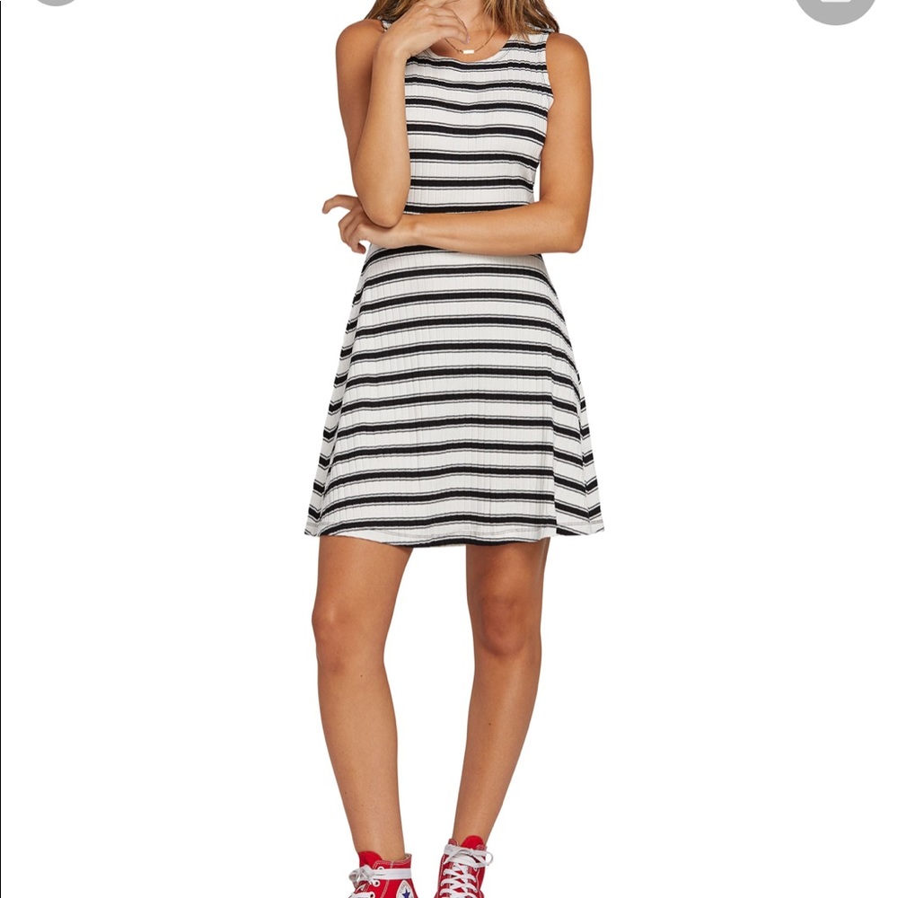 Back Cutout Striped Volcom Dress